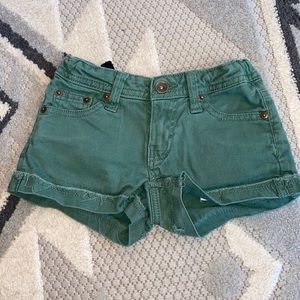 Paper Denim green girls shorts size 7